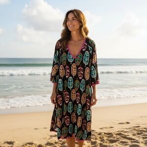 EUC - Nimo With Love - Printed Long Dress/Kaftan - size XS